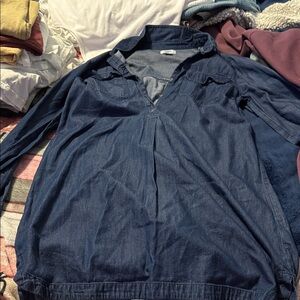 Old Navy Indigo Button-Up Shirt